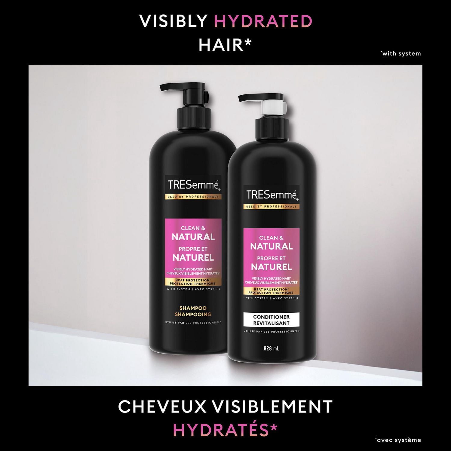 TRESemmé Revitalisant Propre et Naturel Cheveux Visiblement Hydratés, 828 ml