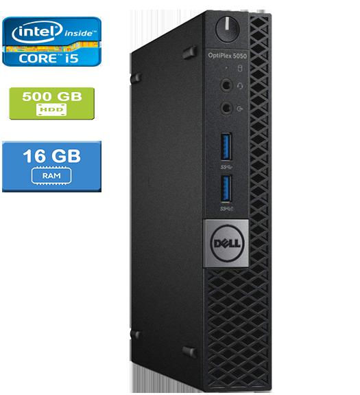 Remis à Neuf : DELL 5050 MICRO Intel Core i5-7600T 2,80 GHz, 16 Go, 500 Go HDD, Win 10 Pro