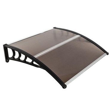 Auvent de Fenêtre 100*100 Extérieur en Polycarbonate pour Porte d'Entrée, Terrasse, Jardin