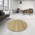 thumbnail image 3 of Ahgly Company Tapis d'Intérieur Carrés Abstraits Jaune Moutarde, Tapis de Zone Abstraits, 4 Pieds Carré, 3 of 6