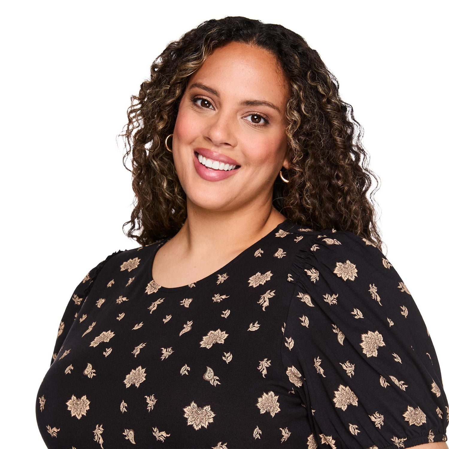 Lane Bryant Women's Plus Puff-Sleeve Top
