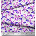 thumbnail image 2 of Soimoi Poly Georgette Fabric Flower Watercolor Decor Fabric Printed Yard 52 Inch Wide, 2 of 3