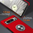 thumbnail image 5 of KOMI for Google Pixel 8 Pro Case, Slim Tough Rugged Shockproof Protective Pixel 8 Pro Phone Case with Metal Ring Kickstand for Google 8 Pro Case, Red, 5 of 5