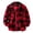 Red, variant on dmqupv Kids Flannel Shirt Boys And Girls Long Sleeved Checkered Shirt Retro Color Blocked Cardigan Fashionable And Versatile Lapel Top Jacket Dark Green,Size for 11-12 Years