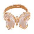thumbnail image 1 of Bague Ajustable Papillon Couleur Unie Créative pour Femmes avec Ouverture, 1 of 8
