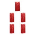 thumbnail image 3 of relayinert Rideau à Franges en Feuille Vif Application Grand et Options Personnalisables Rouge 3*1 m 5 Pcs, 3 of 4