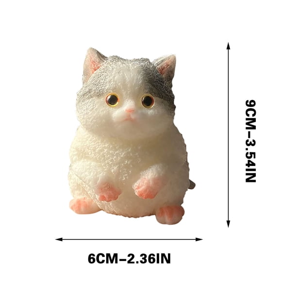 MUNZE Squishy Patte De Chat, Lot De 6 Mini Jouets Sensoriels Ultra-Doux, Pour Décompression, Taille 3,5 Cm, Couleurs Blanc-Rose, Blanc-Jaune, Violet-Blanc, Jaune-Blanc, Vert-Blanc, Bleu-Blanc
