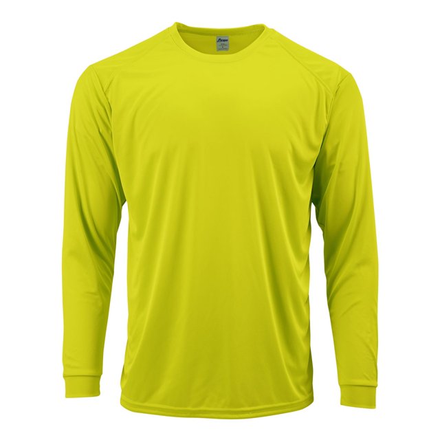 Long Islander T-Shirt de Performance à Manches Longues, m, Vert Sécurité