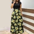 thumbnail image 1 of Fshaion Robe d'Été pour Femmes 2024 Grande Taille Teinture sur Nœuds Colorée Longue à Imprimé Floral Robes Plage Décontractées Maxi Robe d'Été Liquidation à Moins de 10!, 1 of 6