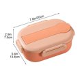 thumbnail image 3 of Men Lunchbox Lunch Boxes for Adults, Plastic Bento Kid Lunch Box Bento Box for Toddler Food Storage for Lunch Box, Red-3 Compartment, 3 of 6