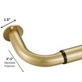 thumbnail image 4 of Room Darkening Curtain Rod Wrap Around Design Extra-Thick 1-Inch Diameter Single Drapery Rod Extendable Metal Rod Set For The Blackout Curtains And Sheer (Antique Gold 48-84""), 4 of 4