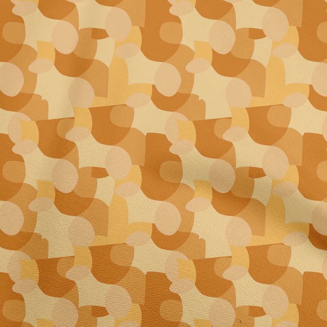 oneOone Cotton Flex Yellow Fabric Abstract Sewing Craft Projects Fabric Prints By Yard 40 Inch Wide