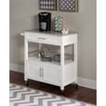 thumbnail image 2 of Riverbay Furniture Transitional Wood/Granite-Top Kitchen Cart in Bright White, 2 of 14