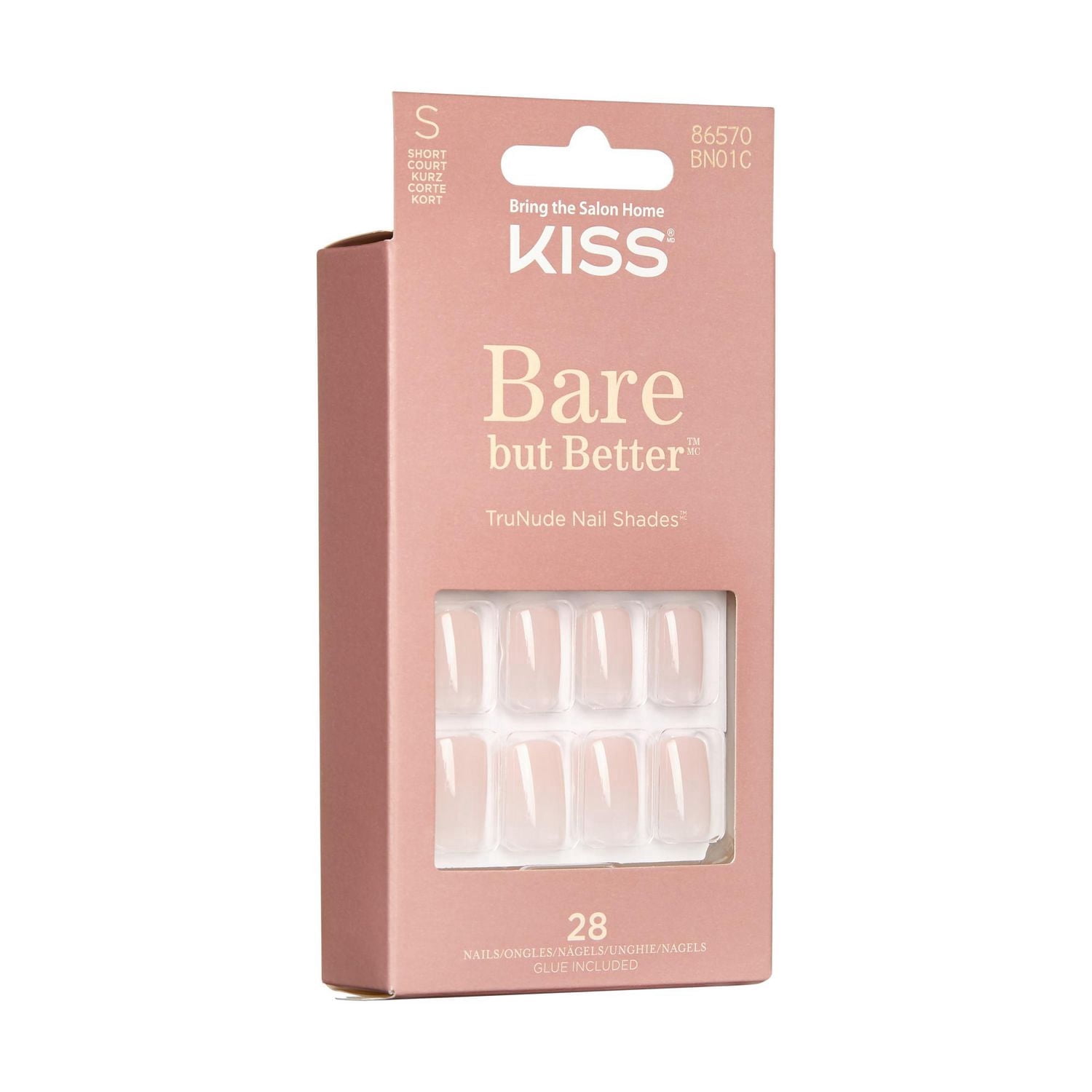 KISS Bare but Better Ongles - Faux Ongle, Court
