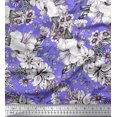 thumbnail image 1 of Soimoi Georgette Viscose Fabric Leaves & Flower Floral Decor Fabric Printed Yard 42 Inch Wide, 1 of 3