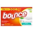 thumbnail image 2 of Bounce Fabric Softener Sheets, Fresh Linen Scent 120CT, 2 of 16