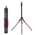 thumbnail image 1 of yeacher LS264 Trépied Portable en Alliage d'Aluminium, Hauteur de 189 Cm/74,4 Po, 3 Sections Réglables, Capacité de Charge de 5 Kg/11 Lb, Options Rouge et Noir/gris et Noir, avec Vis de 1/4 Pouces pour Modificateurs d'Éclairage et Lumières Vidéo, 1 of 7