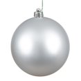 thumbnail image 1 of Vickerman N590607DMV Silver Matte UV Resistant Shatterproof Ball Ornament, 2.4 in. - 24 per Bag, 1 of 5