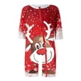 thumbnail image 3 of SUNSIOM Matching Family Christmas Pajamas, Long Sleeve Deer Snowflake Print Pullover + Pants Set, 3 of 7