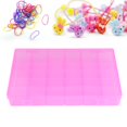 thumbnail image 3 of Storage Box - 36 Slots Plastic Case Rubber Band Earrings Storage Box for Home Organizer(Pink), 3 of 8