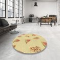 thumbnail image 4 of Ahgly Company Tapis d'Intérieur Lavable en Machine Carré Transitionnel GoldenRod Or, 4 Pieds Carré, 4 of 7