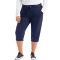 thumbnail image 2 of Just My Size Capris en Molleton Français pour Femmes, 2X, Marine, 2 of 2