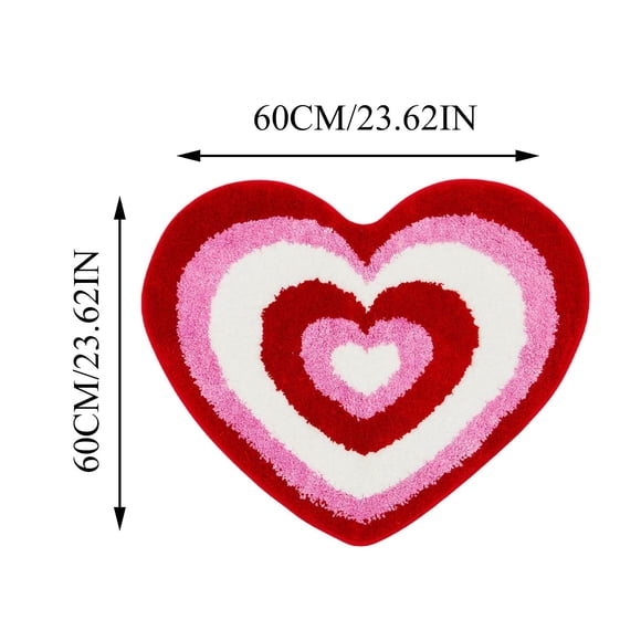 Chmadoxn Bathroom Rugs, Rugs for Living Room, Area Rug, Bath Mat Valentine's Day Floor Mat Shaped Bathroom Floor Mat Entrance Decorative Mat Floor drain