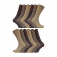 thumbnail image 1 of 12 Pair Multipack Mens 100% Cotton Socks | Sock Snob | Ribbed Dress Socks, 1 of 2
