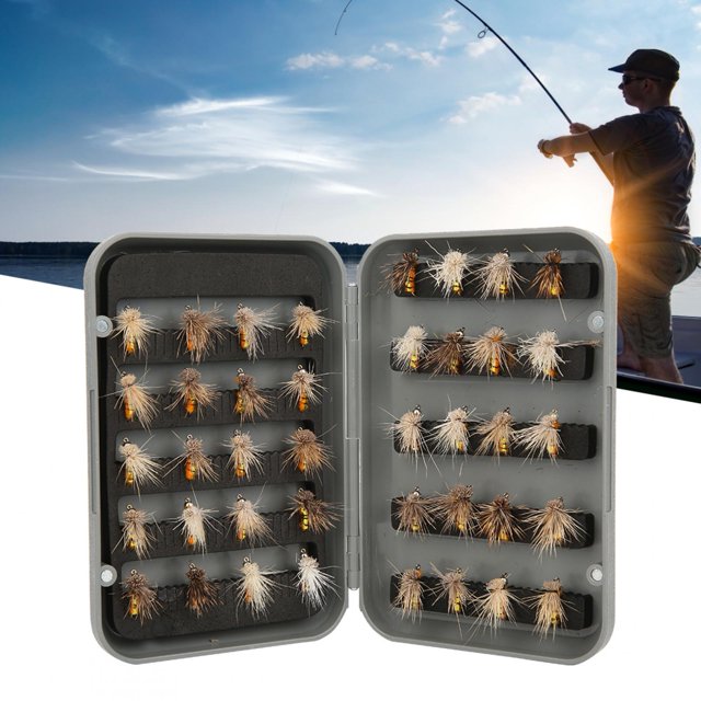 Cergrey 40pcs Fly Fishing Lure Artificial Bait Fly Lures Insect Lures with Hook Fishing Accessory,Fly Fishing Lure,Fly Lure
