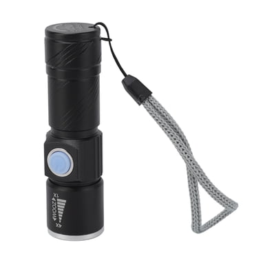 Lampe de Poche à DEL à Lumière Noire, Alliage d'Aluminium Écoénergétique 4 Modes Lumineux Recharge Facile Lampe de Poche UV Recyclable pour Photo Scorpion pour Détection de Mousse de Chat