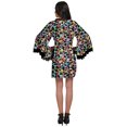 thumbnail image 4 of Moomaya Printed Bathrobe For Girls Bell Sleeves Robe For Women Crossover Robes, 4 of 6