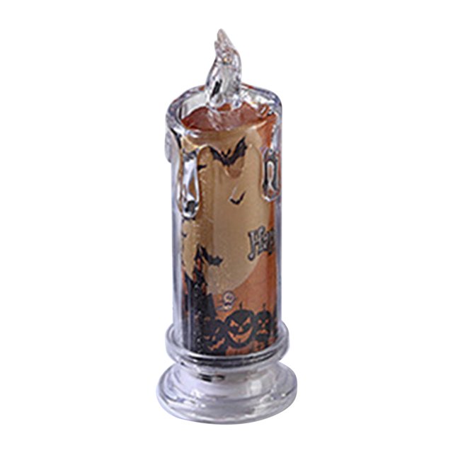 Halloween Candles Lighted Lamp Battery Operated Halloween Flameless Candle Table Centerpiece For Indoor Home Halloween Decoration Party, Battery Included