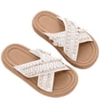 thumbnail image 1 of Slippers for Girls, Sweet Pearl Soft Sole Cross Strap Sandals for Spring Summer Outdoor Wear, 1 of 6