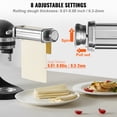 thumbnail image 3 of VEVOR Pasta Attachment for KitchenAid Stand Mixer, Stainless Steel Pasta Sheet Roller Attachment, Pasta Maker Machine Accessory with 8 Adjustable Thickness Knob, KitchenAid Pasta Attachment by VEVOR, 3 of 9
