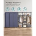thumbnail image 4 of SONGMICS Portable Clothes Closet, Non-Woven Fabric Wardrobe, Storage Organizer, Dark Blue,Adult, 4 of 6