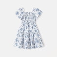 thumbnail image 3 of PatPat Tenues Assorties pour la Famille Robes à Volants Froncées à Imprimé Floral Intégral Fille 6-7 Ans, 3 of 5