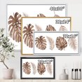 thumbnail image 4 of Designart Tropical Monstera and Palm Leaf In Terracotta FLOAT FRAME WALL ART, 4 of 4