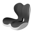thumbnail image 1 of Esquirla Car Non Slip Pad Back Rest Breathable Butt Support Sitting Ergonomic Cushion Gray, 1 of 8