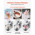 thumbnail image 4 of VEVOR Ice Cream Maker, 1.8 Qt. Capacity, 6-Speed Electric Stand Mixer, with LED Digital Display & Timer, Mixing Paddle, Dough Hook, Splash Guard, for Homemade Frozen Yogurt Fruit Sorbet Gelato, Grey, 4 of 9