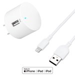 Onn. 2.4 Amplificateur USB Kit de charge murale avec 3 FT. Lumière à USB-C câble