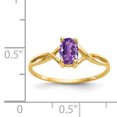 thumbnail image 2 of Bague Pierre de Naissance Améthyste en Or Jaune 14K, 2 of 2