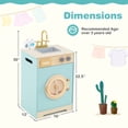 thumbnail image 3 of Gymax Ensemble de Jeu Laveuse pour Enfants avec Détergent à Lessive et Désinfectant pour les Mains, Roue Rotative, 3 of 10