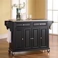 thumbnail image 2 of Pemberly Row Traditional Wood/Stainless Steel Top Kitchen Cart in Black, 2 of 6