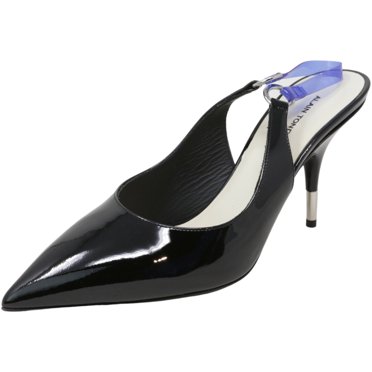 Alain Tondowski pour Femmes Vit. Soft Black / Electric Blue Slingback à la Cheville - 5.5M