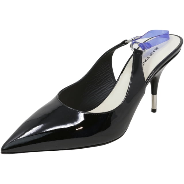 Alain Tondowski pour Femmes Vit. Soft Black / Electric Blue Slingback à la Cheville - 9M
