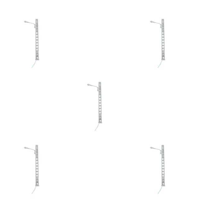 pitrice Model Railway Lamp Classical Pathway Single-Head Lightweight Ladder Streetlights Miniature Outdoor LED Metal Lamppost Silver(Warm Light) 5Set