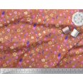 thumbnail image 3 of Soimoi Modal Satin Fabric Flower Watercolor Print Fabric by The Yard 42 Inch Wide, 3 of 3
