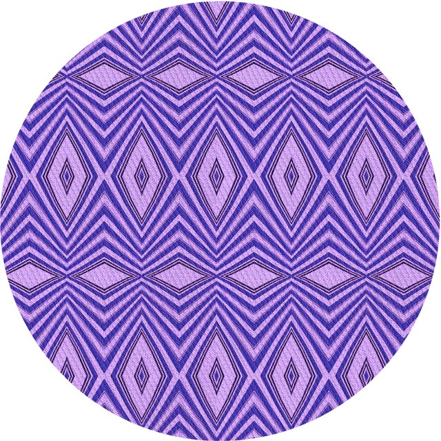Ahgly Company Tapis Rond Lavable en Machine Intérieur Transitionnel Violet Violet, 5 Pieds Rond