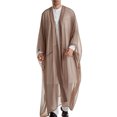 thumbnail image 1 of RXIRUCGD Men's Muslim Robe Arab Middle Robe Long Style Sleeve Long Shirt Fashion Casual Robe, Coffee, Size : m, 1 of 9
