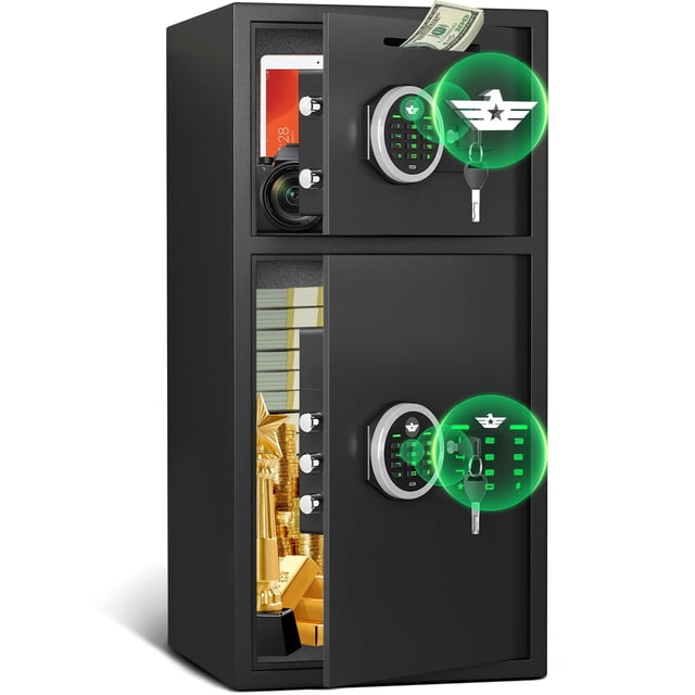 karbeen 6.0 Cu ft Digital Keypad Home Safe, Large Safe Box Fireproof with Deposit Slot & Dual Alarm System, Money Safe With Mute Function and LED Light, Security Box for Money Valuables